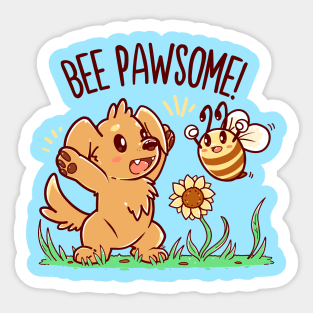 Bee Pawsome Sticker